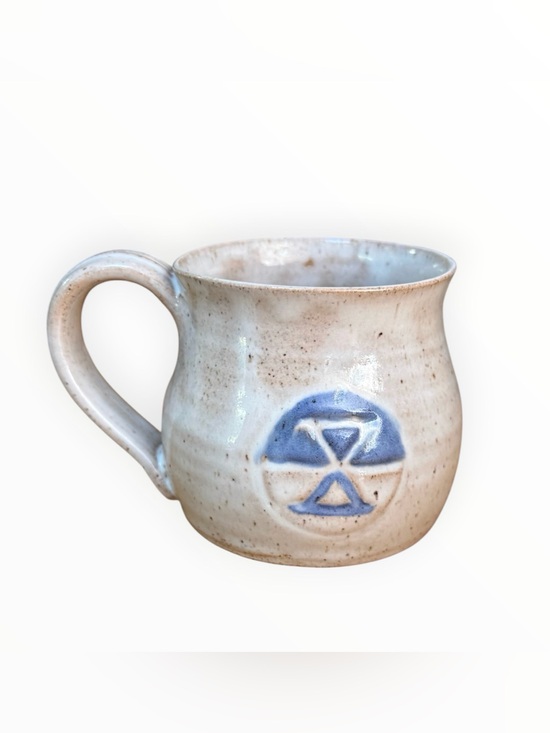 Other - Handcrafted Ceramic Mug with Blue Accent - Home Art studio pottery mug